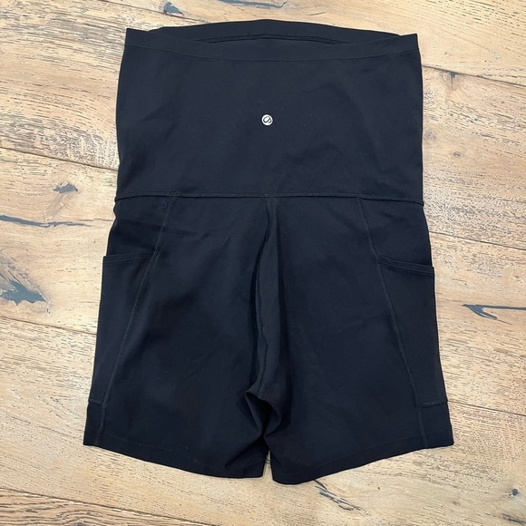 CRZ YOGA Womens Butterluxe Maternity Yoga Biker Shorts Pockets 5" Over The Belly - Picture 2 of 4